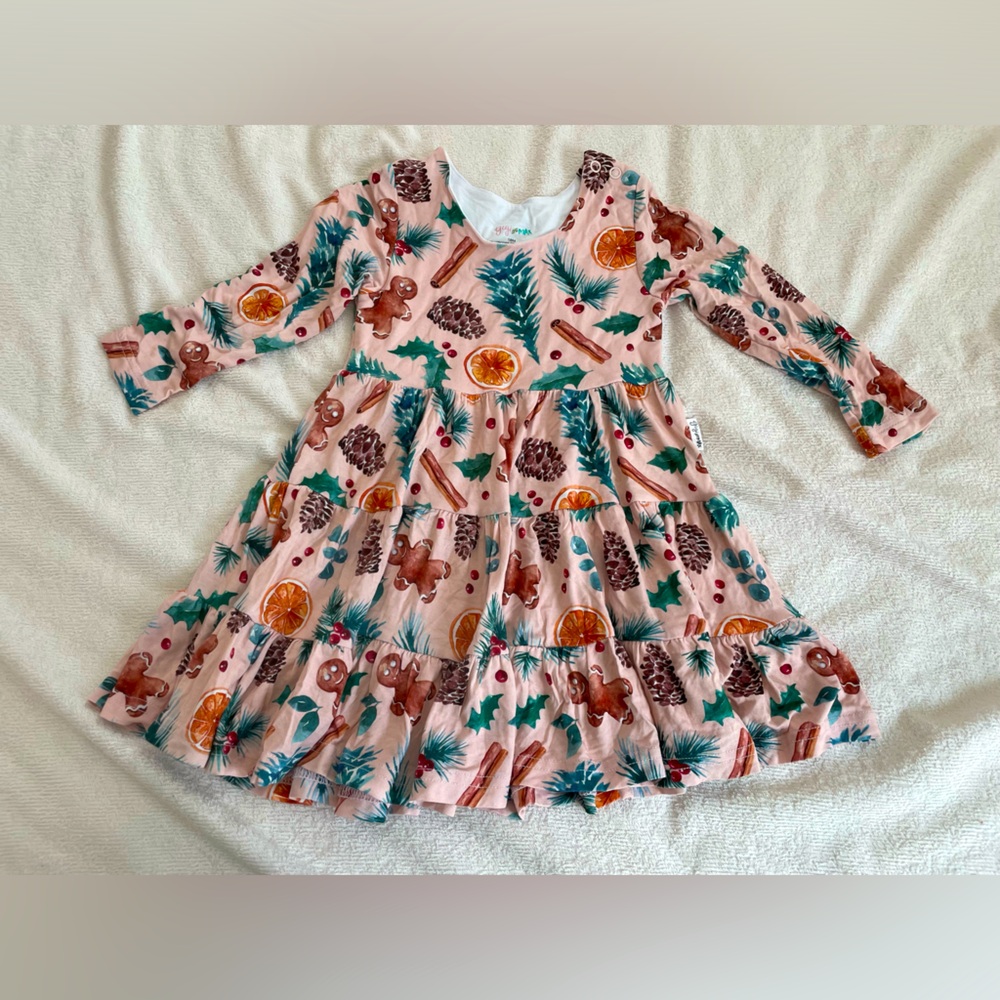 Gigi & Max Ginger Swing Dress - Gingerbread Bamboo Dress - 18 Mos